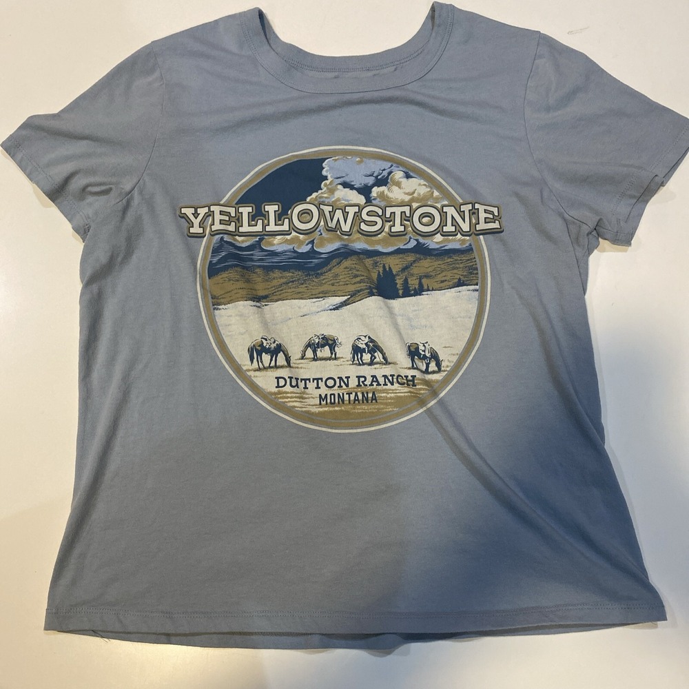 Yellowstone T Shirt Men XL Gray Good Dutton Ranch Montana Graphic Tee